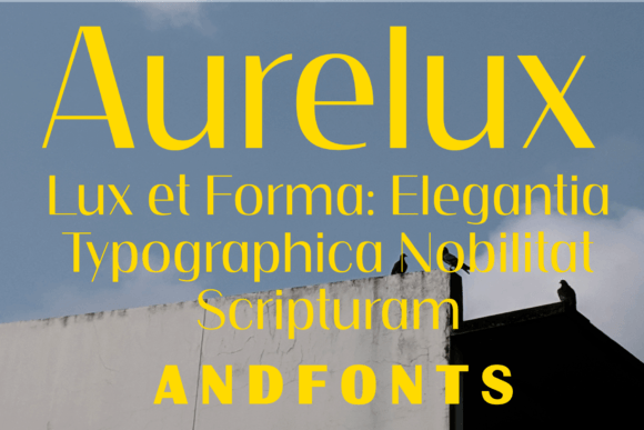 Aurelux: A Font for Polished Branding