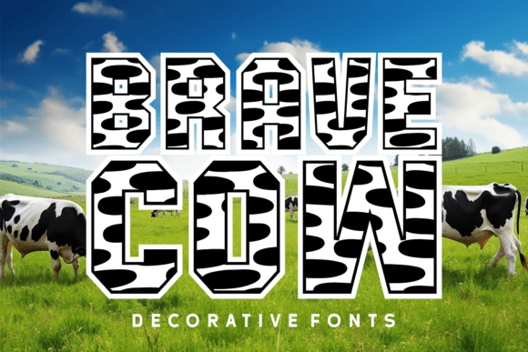 Brave Cow Font: Playful Typography for Makers