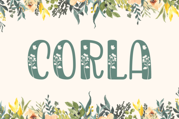 Corla: A Decorative Font with Floral Charm