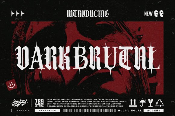 Dark Brutal Font for Bold Branding