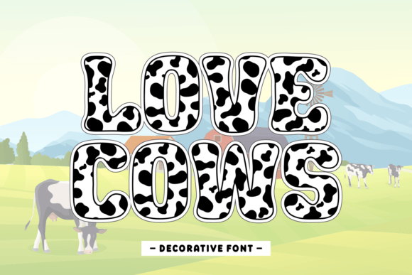 Love Cows Font: Playful Web Design