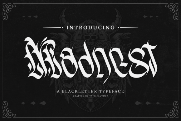 Madnest: A Bold Blackletter Font
