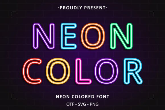 Neon Colored Font for Business