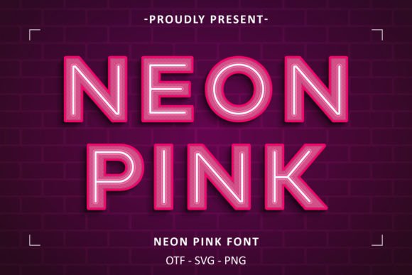 Neon Pink Font for Business Branding