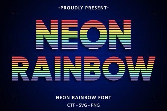 Neon Rainbow Font: A Colorful Design Statement