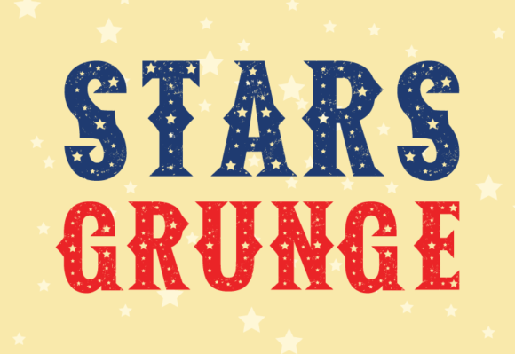 Stars Grunge Font: Bold and Beautiful