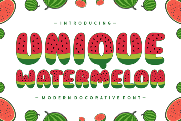 Unique Watermelon Font