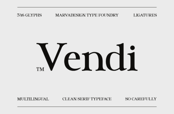 Vendi: A Stylish Serif for Web Design