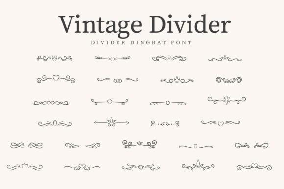 Vintage Divider Font for Creative Projects